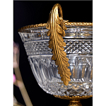 Чаша из прозрачного стекла с ручками и ободком из бронзы Eden Garden варинант исполнения - 3 | Loft Concept в Брянске