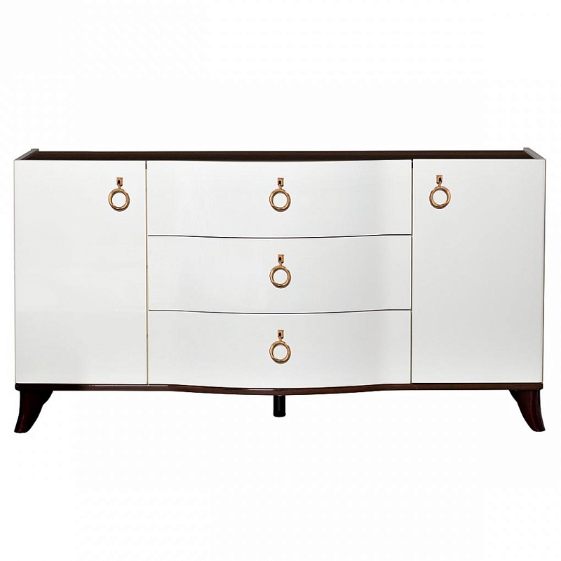 Комод White Classic Белый Золотой Белый Коричневый Комод White Classic Белый Золотой Белый Коричневый в Брянске | Loft Concept