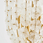 Подвесной светильник декорированный цветами из стекла Lightness of Flowers варинант исполнения - 2 | Loft Concept в Брянске