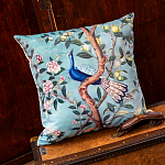 Подушка декоративная с изображением птицы в саду Chinoiserie Bird in the Garden Cushion варинант исполнения - 2 | Loft Concept в Брянске