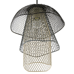 Подвесной светильник Black Grey Mesh Tube Lampshade Hanging Lamp варинант исполнения - 4 | Loft Concept в Брянске