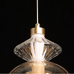 Подвесной светильник с вертикальной композицией из прозрачных и янтарных стеклянных шаров и ромбов Gabriel Scott Luna варинант исполнения - 19 | Loft Concept в Брянске