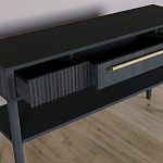 Дизайнерская Консоль с полкой и ящиком Primo Черный дуб варинант исполнения - 6 | Loft Concept в Брянске