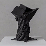 Скульптура «Окаменелый рост», Черный объект варинант исполнения - 2 | Loft Concept в Брянске