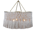 Люстра круглая плетеная с бахромой Wicker Tassel Chandelier варинант исполнения - 1 | Loft Concept в Брянске