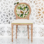 Стул бежевый из натурального бука с изображением птицы в саду Blooming Colored Birds варинант исполнения - 3 | Loft Concept в Брянске