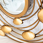 Зеркало в круглой раме украшенной раковинами с жемчугом Pearl in the Gleam варинант исполнения - 3 | Loft Concept в Брянске