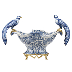 Фарфоровая чаша с птицами Blue and White варинант исполнения - 1 | Loft Concept в Брянске