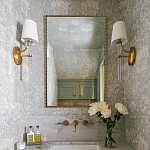 Зеркало прямоугольное в фактурной золотой раме Reflective Fabric варинант исполнения - 2 | Loft Concept в Брянске