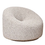 Кресло вращающееся круглой формы из серого шенилла Favorite Vacation Place варинант исполнения - 4 | Loft Concept в Брянске