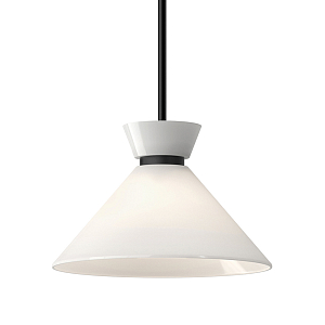 Подвесной светильник с белым стеклянным конусным плафоном Alora Mood