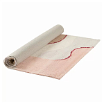 Ковер из хлопка с абстрактным принтом бежевого цвета Elysian Flow Blush варинант исполнения - 2 | Loft Concept в Брянске