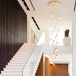 Каскадная люстра с плафонами в виде хрустальных сфер Esme Sphere Crystal Brass Cascade Chandelier 25 варинант исполнения - 2 | Loft Concept в Брянске