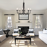 Люстра черного цвета ручной работы с канделябрами и переплетенной проволочной драпировкой Elstead Lighting варинант исполнения - 6 | Loft Concept в Брянске