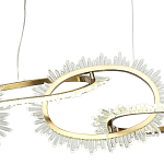 Люстра подвесная с 5-ю асимметричными кольцами и декоративными элементами в виде кристаллов Ring Horizontal варинант исполнения - 2 | Loft Concept в Брянске