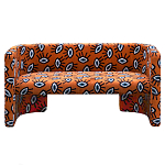 Акцентный Двухместный Диван Leela Оранжевый Орнамент варинант исполнения - 3 | Loft Concept в Брянске