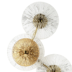 Бра с 4-мя плафонами в форме диска из рельефного коричневого стекла Decorative Four Glass Discs Wall Lamp варинант исполнения - 2 | Loft Concept в Брянске