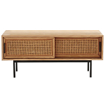 ТВ-тумба из дуба и плетеного ротанга Wicker Chasey TV Stand варинант исполнения - 1 | Loft Concept в Брянске