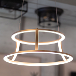 Люстра золотого цвета с 2-мя светодиодными кольцами Eurofase варинант исполнения - 8 | Loft Concept в Брянске