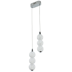 Подвесной светодиодный светильник с 2-мя плафонами Crystal Globule Hanging Lamp Chrome варинант исполнения - 2 | Loft Concept в Брянске