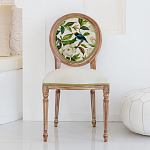 Стул бежевый из натурального бука с изображением птиц и цветов Blooming White Magnolias варинант исполнения - 3 | Loft Concept в Брянске