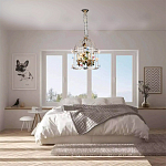 Люстра в виде клетки с цветами Flower Cell варинант исполнения - 4 | Loft Concept в Брянске