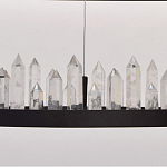 Люстра с двумя кольцами черного цвета с хрустальными элементами QUARTZ CRYSTAL варинант исполнения - 6 | Loft Concept в Брянске