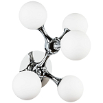 Бра с 5-ю плафонами из стеклянных шаров Pearls Suspension Chrome Wall Lamp варинант исполнения - 1 | Loft Concept в Брянске
