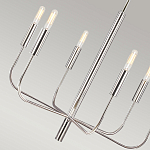 Люстра с 6-ю лампами на тонких изогнутых рожках в современном стиле Feiss варинант исполнения - 11 | Loft Concept в Брянске