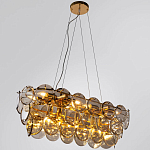 Люстра с круглыми стеклянными подвесками Cardiel Amber Glass Chandelier варинант исполнения - 2 | Loft Concept в Брянске