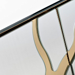 Консоль с ящиками зеркальная с золотым декором Gold Painted Mirror Console варинант исполнения - 3 | Loft Concept в Брянске