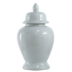 Ваза белая с крышкой однотонная Chinoiserie Ceramics варинант исполнения - 1 | Loft Concept в Брянске