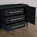 Буфет Primo с тремя ящиками и двумя фасадами Черный дуб варинант исполнения - 4 | Loft Concept в Брянске