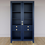 Дизайнерский шкаф витрина Elsa Dreams Blue с 4-мя ящиками варинант исполнения - 1 | Loft Concept в Брянске