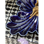 Менажница темно-синяя фарфоровая с бронзовой фигуркой ангела Eden Garden варинант исполнения - 4 | Loft Concept в Брянске