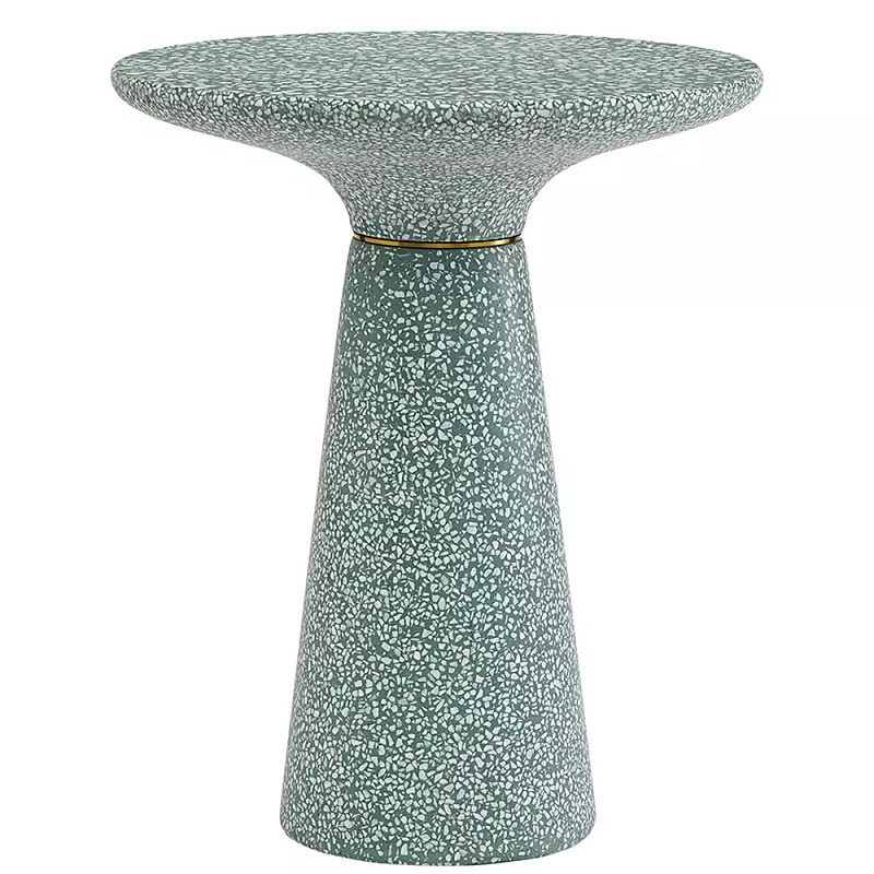 Кофейный столик круглый Stone Base Зеленый Черный Кофейный столик круглый Stone Base Зеленый Черный в Брянске | Loft Concept