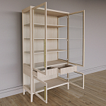 Витрина Primo со стеклянными фасадами и буфетом шпон Светлый дуб варинант исполнения - 4 | Loft Concept в Брянске