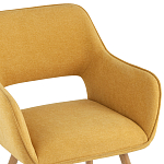 Стул в рогожке желтого цвета NEASAN STOOL варинант исполнения - 7 | Loft Concept в Брянске