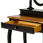 Трельяж черный из массива березы с зеркалом и ящиком Vintage варинант исполнения - 2 | Loft Concept в Брянске