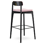 Барный стул из массива ясеня с обивкой из рогожки Elegant Ash Shape варинант исполнения - 3 | Loft Concept в Брянске