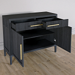 Буфет Primo с двумя ящиками и двумя фасадами Черный дуб варинант исполнения - 4 | Loft Concept в Брянске