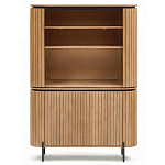 Буфет высокий из дерева манго и металла с открытыми полками и 2-мя дверцами Toinette варинант исполнения - 3 | Loft Concept в Брянске