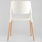 Пластиковый стул на ножках из массива бука Ferret White варинант исполнения - 6 | Loft Concept в Брянске