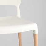 Пластиковый стул на ножках из массива бука Ferret White варинант исполнения - 8 | Loft Concept в Брянске
