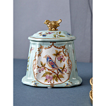 Шкатулка голубого цвета с рисунком и состаренным эффектом Eden Garden варинант исполнения - 4 | Loft Concept в Брянске