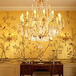 Обои ручная роспись Badminton Deep Rich Gold gilded paper варинант исполнения - 4 | Loft Concept в Брянске