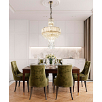 Люстра с декором из мрамора и хрусталя Dione Marble Crystal Chandelier варинант исполнения - 2 | Loft Concept в Брянске