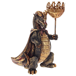 Подсвечник в виде дракона Dragon candlestick Green Gold Brown L or R варинант исполнения - 8 | Loft Concept в Брянске