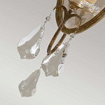 Бра с овальным зеркальным основанием с лампой в виде свечи и хрустальными подвесками Feiss варинант исполнения - 4 | Loft Concept в Брянске