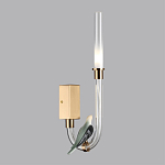 Бра с прозрачной изогнутой трубкой и декоративной фигуркой птицы Ganthea варинант исполнения - 3 | Loft Concept в Брянске